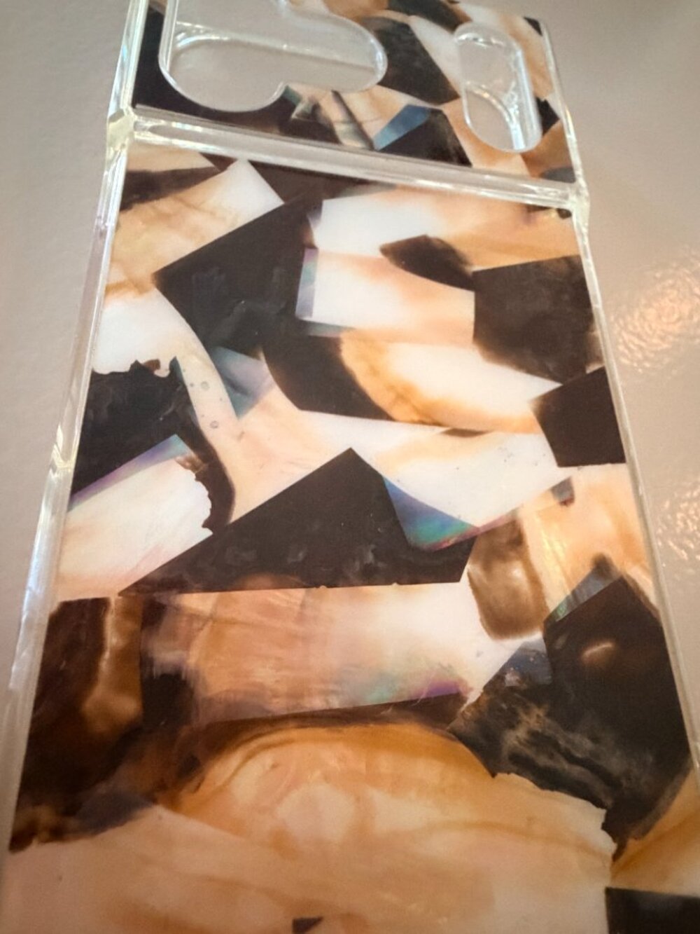 New FLAUNT 17 & 18 Pro Max Iphone Case Brown Abalone Shell (fits both models) - Picture 3 of 6